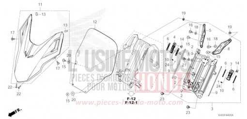 VISIERE AVANT/PARE-BRISE NSS125ADM de 2021